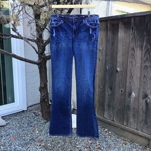 575 Los Angeles Jeans women’s 31 blue denim distressed bootcut